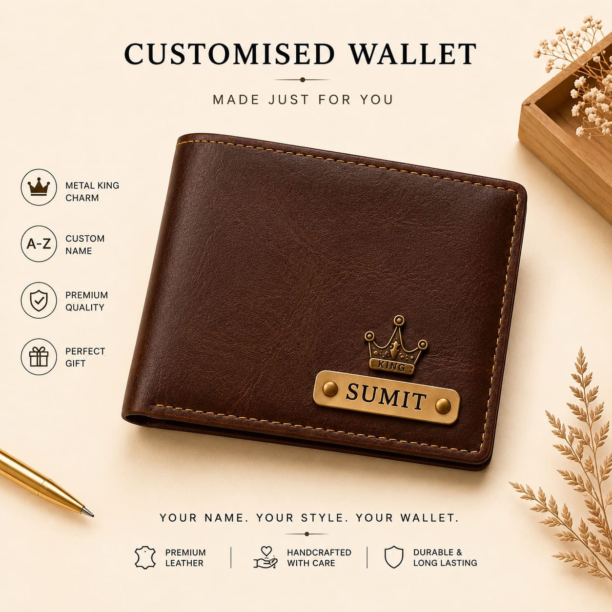 Personalized Your Wallet | Brown | Ozora