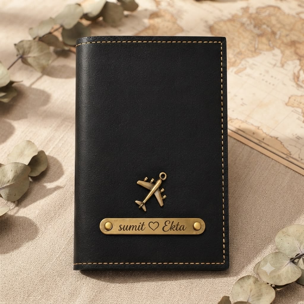 Personalized Passport Cover | Black | Ozora