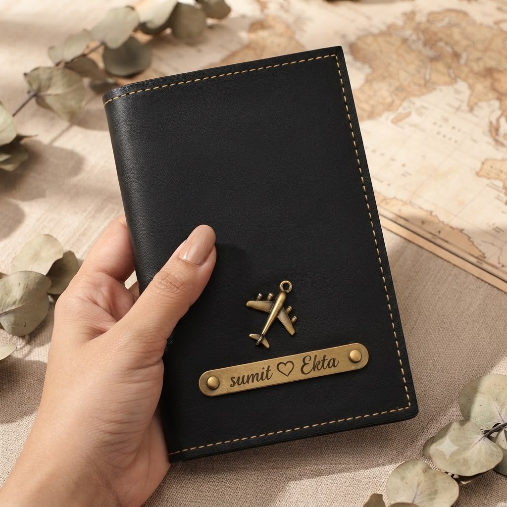 Personalized Passport Cover | Black | Ozora