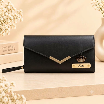 Personalized Ladies Wallet | Black | Ozora