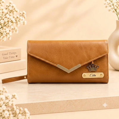 Personalized Ladies Wallet | Tan | Ozora