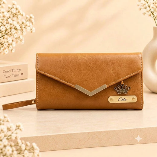 Personalized Ladies Wallet | Tan | Ozora