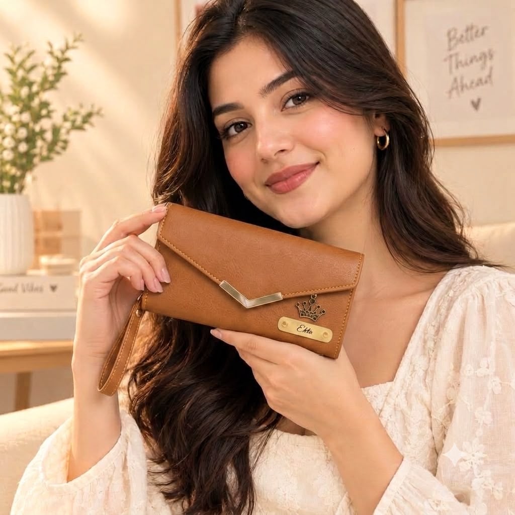 Personalized Ladies Wallet | Tan | Ozora