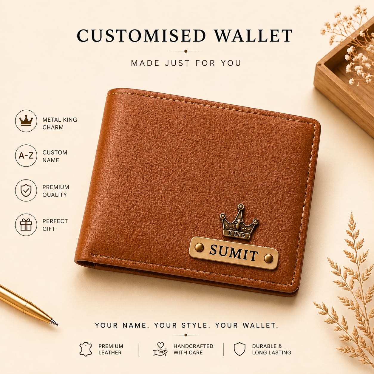 Personalized Your Wallet | Tan | Ozora