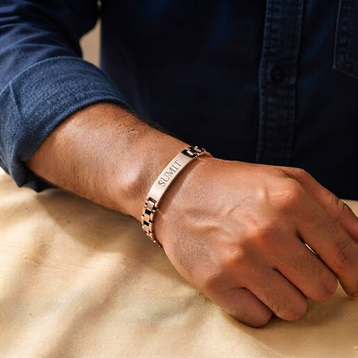 Personalised Engraving Silver Bracelet | Custom Name Jewelry | Ozora