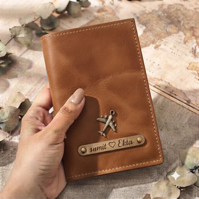Personalized Passport Cover  | Tan | Ozora