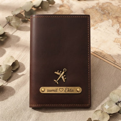 Personalized Passport Cover  | Brown | Ozora