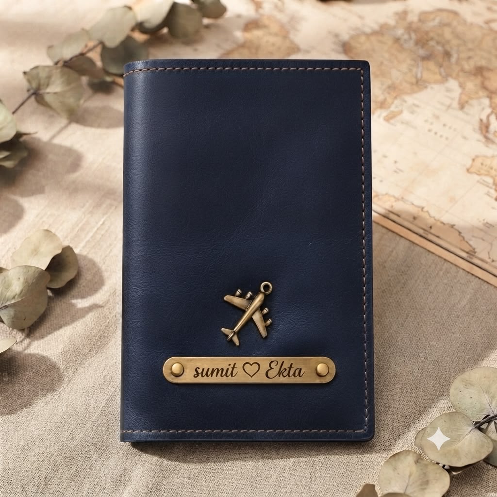 Personalized Passport Cover  | Navy Blue | Ozora