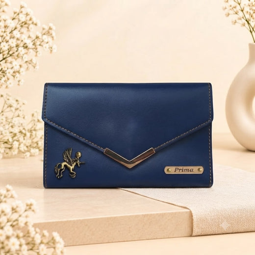Personalized Ladies Wallet | Navy Blue | Ozora