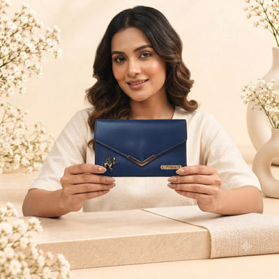 Personalized Ladies Wallet | Navy Blue | Ozora